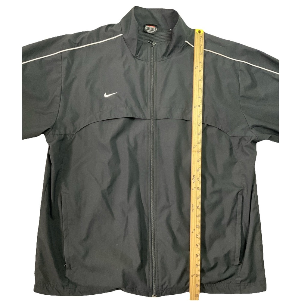 Nike Mens Black Zip Up Long Sleeve Windbreaker Jacket Size L - Picture 2 of 7